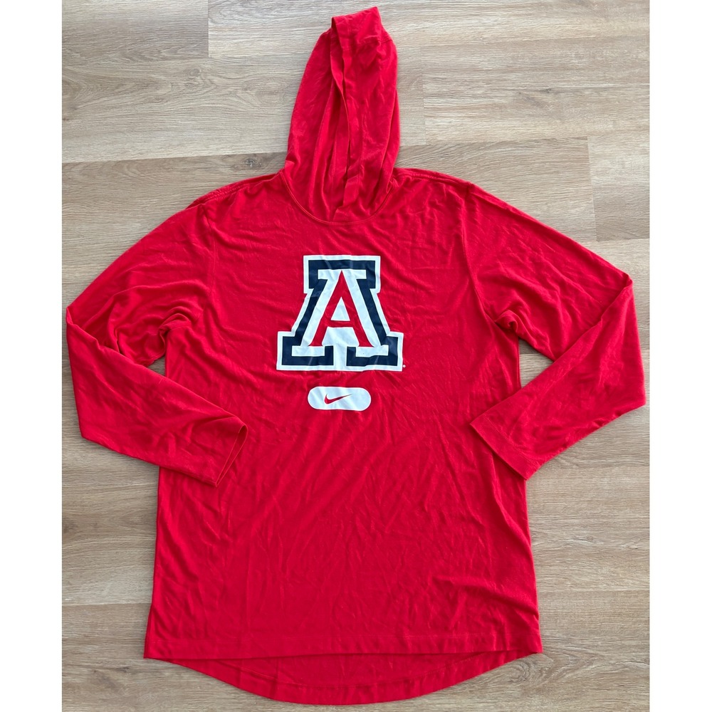 NWOT Mens Nike Arizona Wildcats Long Sleeve Hoodie - Large - Red